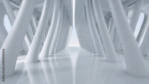 Abstract Modern Tunnel Clean Technology Background