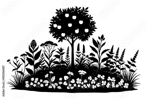 Photography Urban Food Forest Guild - Minimalist Vector