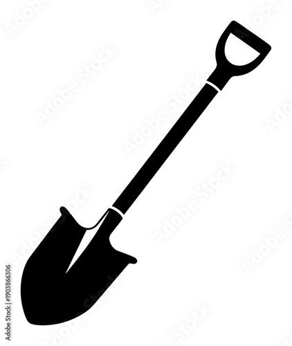 Tree Planting Silhouette - Minimalist Vector