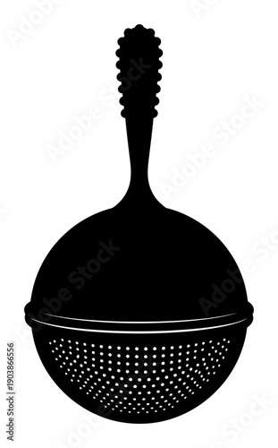 Tea Strainer Silhouette - Minimalist Vector