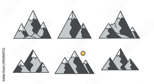 Mountain Line art color