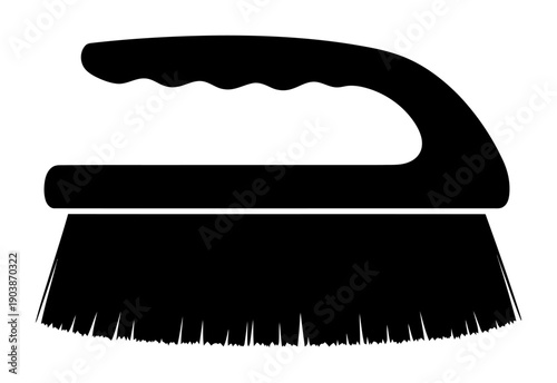 Scrub Brush Silhouette - Minimalist Vector