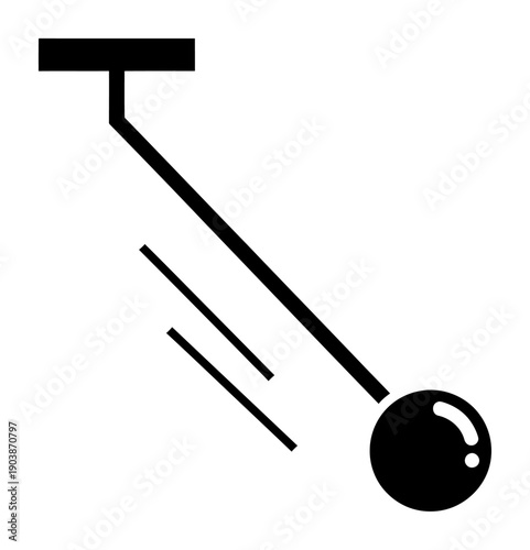Pendulum Swing - Minimalist Vector Silhouette