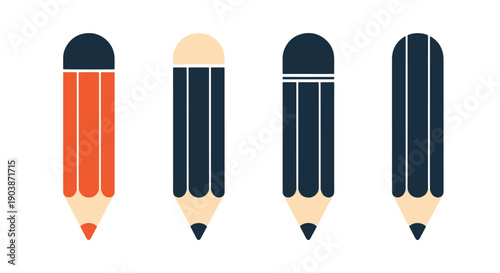 Pencil Line art colorful digital illustration