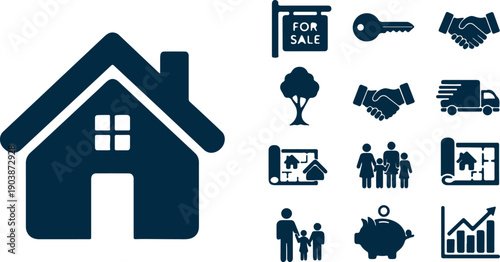 Home Symbol Icon Vector for Real Estate Estate