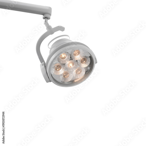 Bright Surgical Light Fixture for Medical Procedures in a Hospital Setting Du...