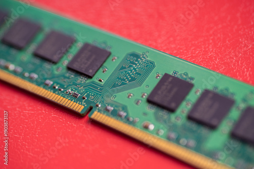 Close up of computer RAM