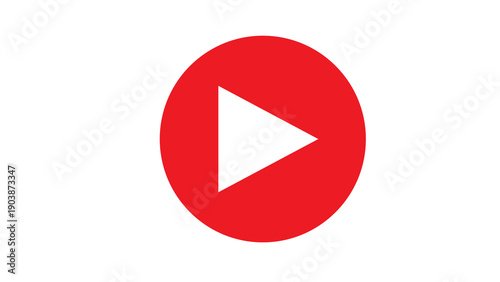 Red play button icon within a red circle, symbolizing action, start, and video playback, clean vector graphic Free Download Red play button icon within a red circle, symbolizing action, start, and video playback, clean vector graphic - GFXLoad