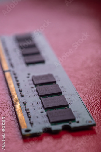 Close up of computer RAM