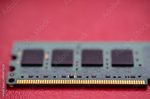 Close up of computer RAM