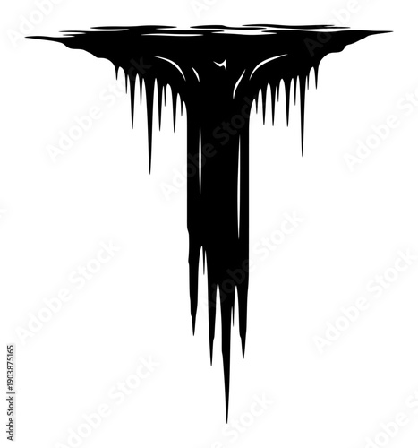 Brinicle Icicle - Minimalist Vector Illustration