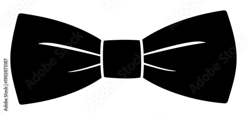 Bow Tie Silhouette - Minimalist Vector Illustration