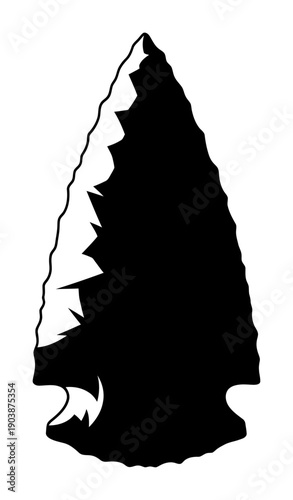 Arrowhead Silhouette - Minimalist Vector Illustration