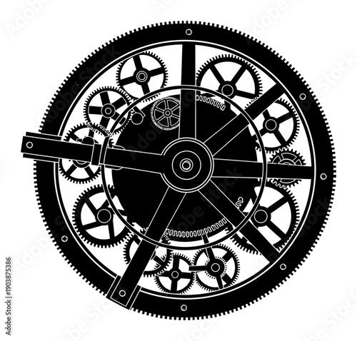 Antikythera Mechanism - Gears Silhouette Vector