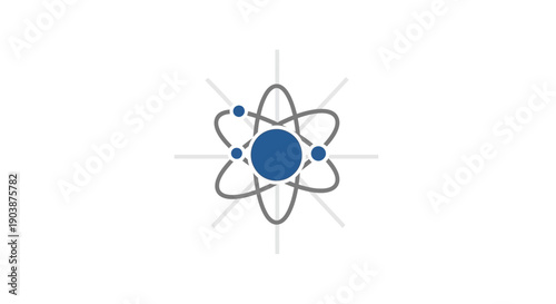 Atom Symbol Science Energy Icon.