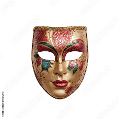 Beautiful Mask on a Plain Background for Decoration or Celebrations