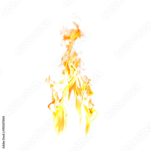 Flames Rise Brightly Against a Plain Background During a Fire Demonstration i...
