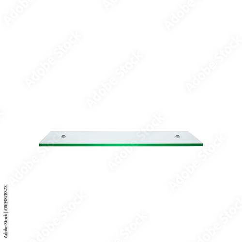 Glass Shelf Placed on a Wall in a Simple Setting During Daytime
