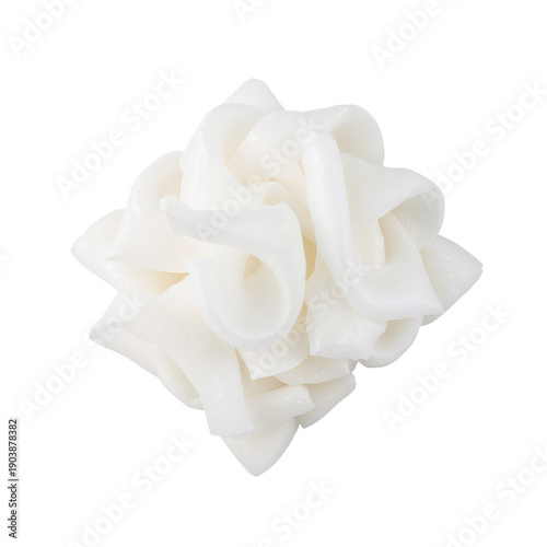 White Spiral Decoration Resting on a Flat Surface in a Bright Setting With Cl...