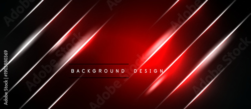 Dark background features bright red neon lines. Diagonal streaks create dynamic visual effect. Text reads background design.
