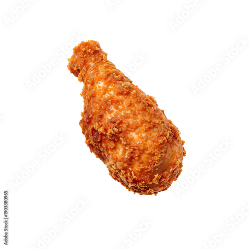 Crispy Fried Chicken Drumstick Served on a White Background During Daytime
