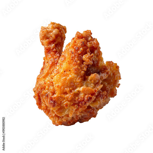 Crispy Fried Chicken Drumstick Served on a White Background During Daytime