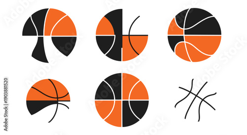 Basketball Line art illustration