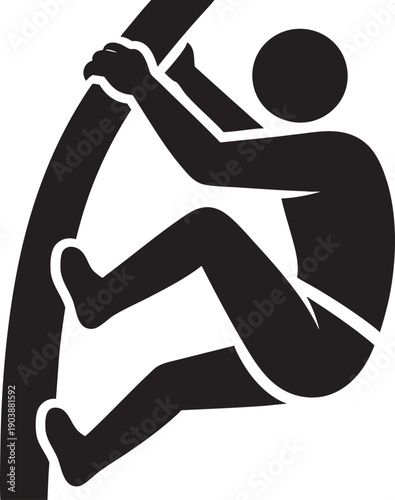 Ascending to New Heights: A symbolic illustration depicts a person courageously ascending a vertical trunk, embodying ambition, resilience, and the relentless pursuit of self-improvement.