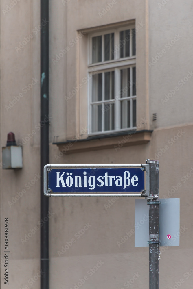 Sticker Plakat Straßenschild Köngistraße in Nürnberg