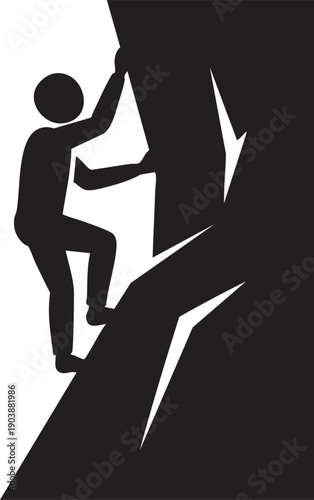 Business man and woman silhouettes running and dancing vector illustration