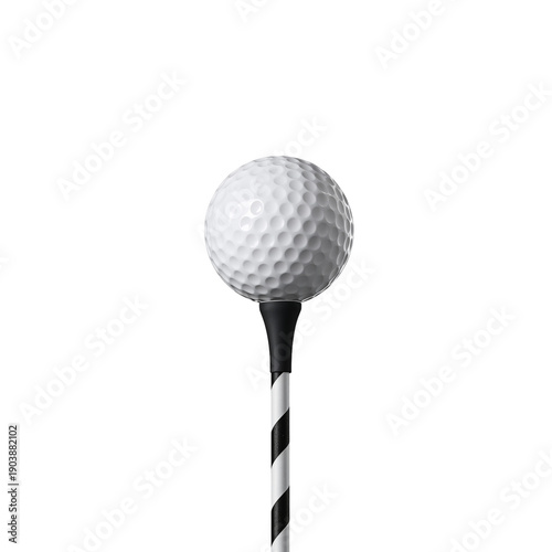 Golf Ball Resting on Tee Ready for a Shot on the Golf Course