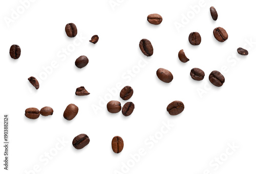 coffee beans Roasted coffee beans Coffee beans piece fly Roasted coffee beans in a placer, a lot of beans lies and levitates Stack Brazilian black coffee beans fresh roasted coffee beans 