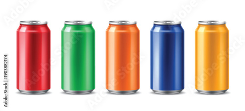 Colorful Soda Can Mockup