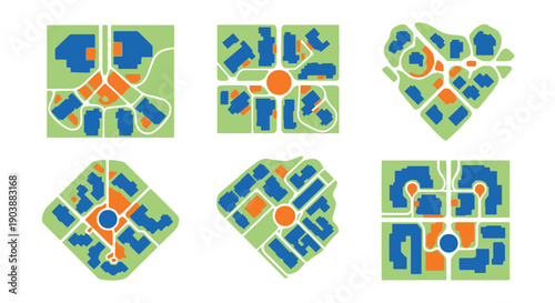 Campus Map Line art creative design