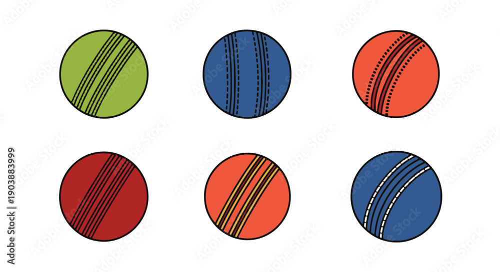 Obraz premium Cricket Ball Line modern design