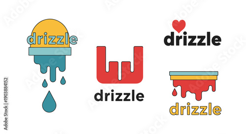 Drizzle Line art vibrant color