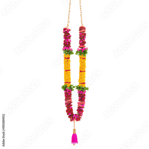 Floral Garland With Bright Colors for Decoration at an Event in a Cultural Se...