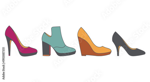 Heels Line art high quality