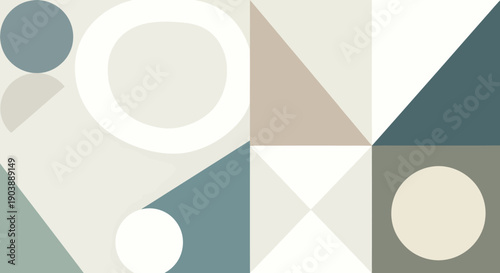 Geometric Shapes in Various Colors and Patterns.