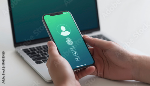 Wallpaper Mural Trust Visual Connectivity Interaction Monitoring Approval With Fingerprint Login on Smartphone for Secure Compliance Workflow Torontodigital.ca