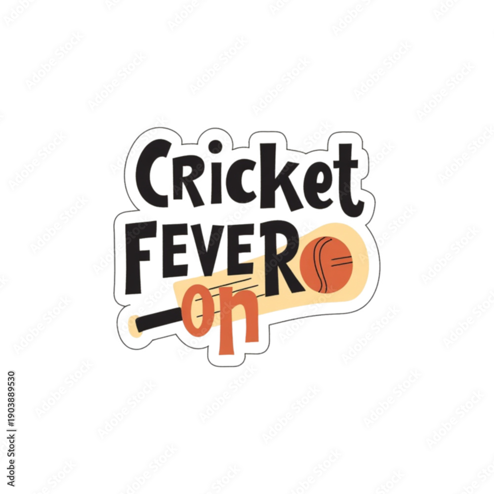 Obraz premium Cricket fever is on with cricket bat and ball