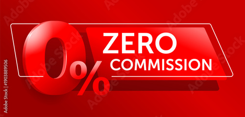 Zero commission and interest free red web banner