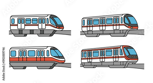 Monorail Line art high quality