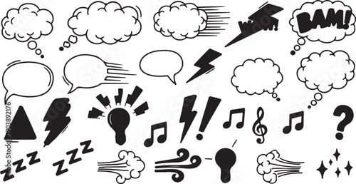 Dynamic comic speech bubbles and sound effects for creative projects