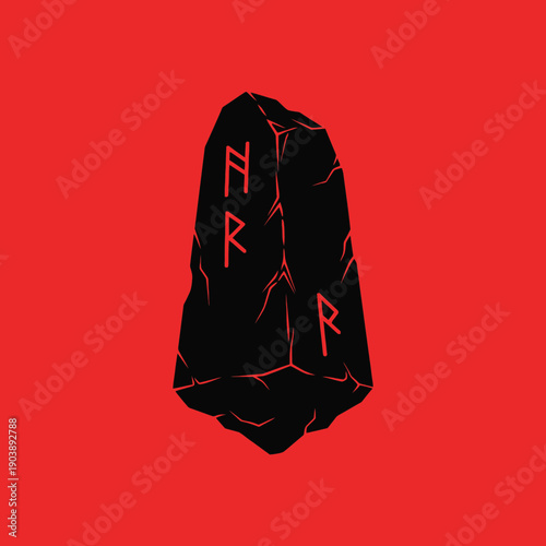 Black rock with red "HARD" text on a red background.