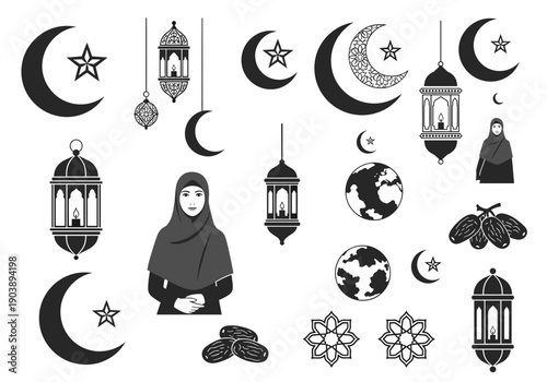 A minimalist black and white design evoking tranquility, perfect for spiritual or cultural themes.