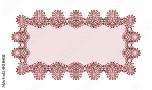 Lace Frame Vintage Vector Ornate Floral Coquette Girly Border for Greeting Card and Invitation
