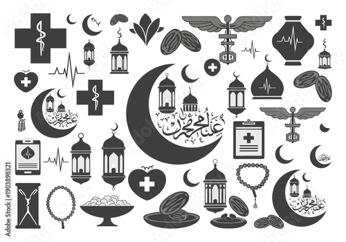 A modern illustration combining health monitoring with time management, ideal for wellness apps and productivity content.