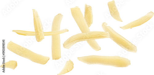 Photos Grated cheese macro isolated