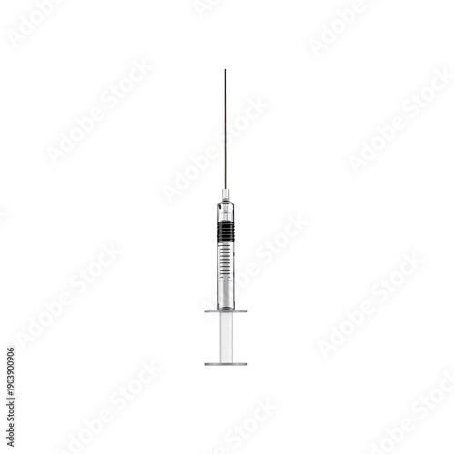 Medical Syringe on a Plain Background for Health and Safety Uses in Clinical ...
